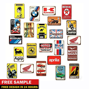 Panneaux en métal personnalisés, style vintage, pour <span class=keywords><strong>voiture</strong></span> 2026, haute durabilité, résistants aux UV, pour moto, adaptés au garage, aux clubs de réparation automobile, affiche en tôle - Product Image 1