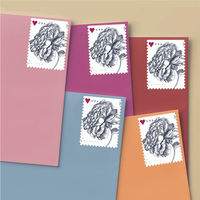 Autocollants Postaux Personnalisés Effet Vintage Rose 100 Timbres Floraux pour Mariage Étiquettes Postales Éternelles Blanches Postzegel Nederland