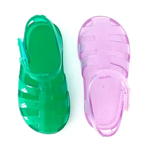 2023 Oem Ontwerp Kinderen Unisex Crystal Schoeisel Schoenen Factory Custom Kids Meisje Platte Jelly Gladiator Sandaal Voor Jongen