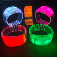 Bracelet lumineux pour événements, bracelet LED programmable avec télécommande, bracelet en PVC, bracelets LED pour concert, fête, mariage