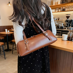 Nuevo Bolso de Hombro de Moda Vintage de Lujo para Mujer, Recomendado, con <span class=keywords><strong>Dos</strong></span> Correas y Cierre de Cremallera, Diseño Francés de Alta Calidad - Product Image 2