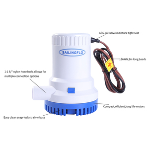Singflo 24v Dc 1500GPH Pompe de cale <span class=keywords><strong>marine</strong></span> avec interrupteur à flotteur - Product Image 5