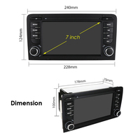 7 pouces 2din Android autoradio Carplay lecteur Audio carte GPS Navigation système multimédia pour Audi A3 8P 2003-2012