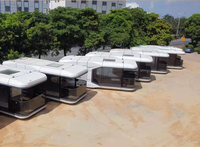 Maison préfabriquée en capsule spatiale pour l'extérieur, 2 chambres, maison modulaire portable pour petit hôtel, jardin, maison, bungalow