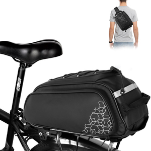 Sac de porte-bagages arrière pour vélo, sac de coffre de vélo imperméable pour vélos de route et de montagne, sac de siège arrière de vélo avec protection contre la pluie - Product Image 1
