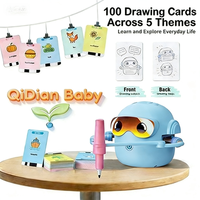 Robot de Dibujo Educativo Montessori para Niños de 3 a 8 Años, Unisex, Interactivo por Voz, 100 Tarjetas ABC, Plástico, Funciona con Pilas