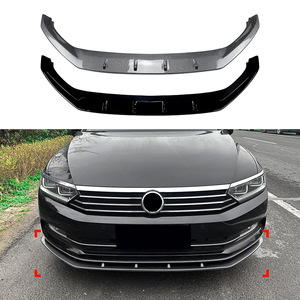 Amp-Z Front Bumper Lip Splitter Carbon Fiber Texture Matte Finish For Volkswagen Passat B8 Standard Edition - Product Image 1