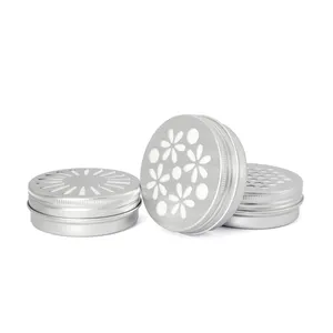 2OZ 60ml Hollow Lid Air Freshener Dispenser Diffuser Aluminum Can Tin Empty Refill Car Air Freshener Tins