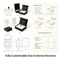 Caja de Perfume con Forma de Libro, Diseño Moderno, Personalizada, de Alta Gama, Ecológica, Rígida, Magnética, con Forro de Esponja Mate