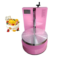 Commerciële automatische ronde taartdecoratiemachine voor het aanbrengen van room en frosting, nieuwe staat, geschikt voor melk.