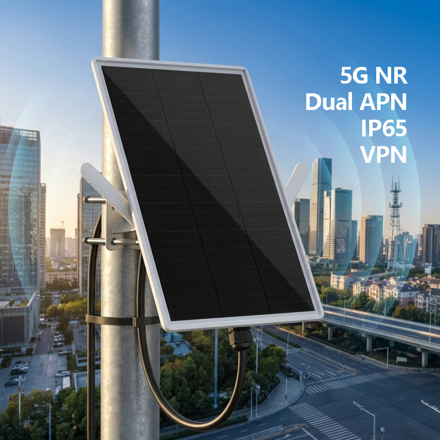 Dual APN Configuration Weather-Resistant Design Outdoor High-Gain 4G Solar Router for Farm Home Remote Areas
