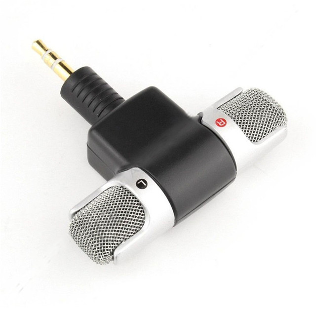 Mini 3.5mm Jack Microphone Stereo Mic for Recording Mobile Phone Studio Interview Microphone for Smartphone PC Computer