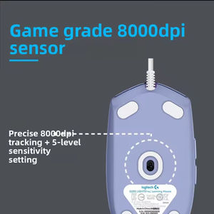 <span class=keywords><strong>Logitech</strong></span> G102 Doigt Optique 8000DPI Bureau Ordinateur Portable Pc Usb Filaire Rgb Rechargeable Ergonomique Ordinateur <span class=keywords><strong>Gamer</strong></span> Gaming Souris Silencieuse - Product Image 5