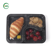 Transparante PP plastic afhaalkuipen met deksel voor zichtbaar etalage van voedsel voor cafeterias en food delivery platforms
