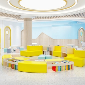 Canapé combiné de forme spéciale pour bibliothèque scolaire, bureau, espace de repos, bibliothèque communautaire, salle de lecture, salle d'attente d'hôpital - Product Image 6