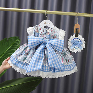 Ropa de Verano Vintage para Niños, Vestidos Españoles para Bebés, Vestidos con Lazo al por Mayor, Ropa para Niños 17AE2120674 - Product Image 2