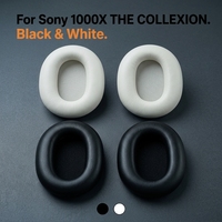 Coussinets d'oreille de remplacement haut de gamme pour Sony 1000X The Collexion, en cuir protéiné confortable, mousse à mémoire de forme souple et éponge haute densité