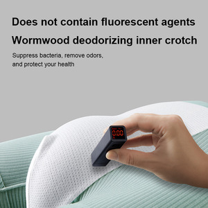 Calzoncillos bóxer de tiro medio para hombre, 3 uds., ropa interior de punto de seda desnuda, Artemisa antibacteriana, bóxer de cintura media sin costuras desechable - Product Image 4