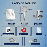 Salle de bain design gunmetal Panneau de douche à effet pluie Panneaux de douche montés en acier inoxydable Jets de corps de massage Panneau de douche à led