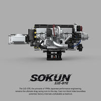 PB PB8814 2026 Nouveau Kit de Modélisme Moteur Six Cylindres en Ligne, Ornements à Petites Particules Assemblés, 974 Pièces, Ensembles de Blocs de Construction Jouet