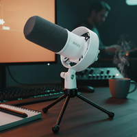 Micrófono Dinámico Profesional FIFINE K688 XLR USB con Cuerpo Metálico para Podcast, Estudio y Streaming