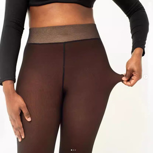 Leggings Plus Size in Nylon Felpato di Alta Qualità, Calze Termiche Spesse Trasparenti per Donna, Quattro Stagioni - Product Image 4