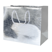 Sacs cadeaux en papier personnalisés de luxe avec logo personnalisé, petits sacs cadeaux blancs avec poignées en ruban pour bijoux