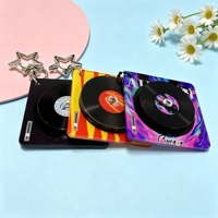 可旋转唱片亚克力钥匙扣定制 Spotify 代码 Kpop 专辑迷你 CD 盒吊饰批发