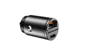 Smart Aluminium Alloy 45W Mini Type C Portable 9V 12V Pd Qc 3.0 Usb Phone For Iphone 14 15 Car Charger Fast Charging