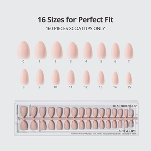 XCOATTIPS Faux Ongles Courts Amande Nude Naturel 160 Pièces Vente en Gros Soft Gel X Premium Ongles Artificiels à Presser - Product Image 3
