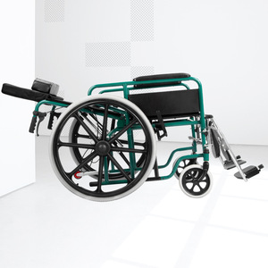 High-Back <b>Reclining</b> Wheelchair Foldable Lightweight Manual Mobility Aid For Elderly And Disabled Steel Frame Comfortable Height - Product Image 2