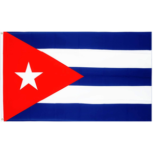 Bandera cubana Nacional de <span class=keywords><strong>Cuba</strong></span>, bandera 100% de poliéster de alta calidad, 3x5 pies, entrega rápida, con dos ojales - Product Image 1