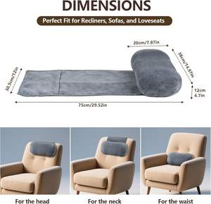 Oreiller ergonomique pour <span class=keywords><strong>appui</strong></span>-tête pour fauteuils inclinables, fauteuils, mousse à mémoire de forme antidérapante, soutien pour les dormeurs latéraux, oreiller de bain pour le cou et la tête - Product Image 2