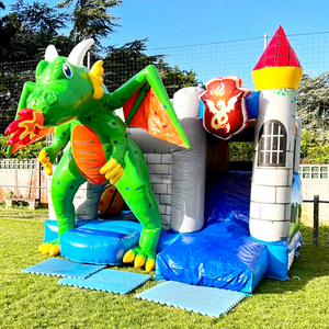 บ้านลมเป่าลมรูปมังกร 3 มิติ สำหรับเด็กเล่นกลางแจ้ง พร้อมสไลเดอร์ - Product Image 1
