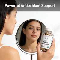 Cápsulas de Extracto de Café de Hongo Reishi en Oferta, Veganas, Orgánicas, Antioxidantes, con Esporas de Ganoderma Lucidum, Hierbas para el Apoyo Inmunológico