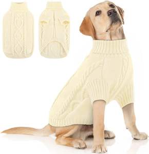 Suéter con Capucha para Perro, Elegante, de Lujo, Estilo Nórdico, Simple, a Rayas, de Hilo Hilado, Transpirable, Resistente al Desgaste, Lavable a Mano - Product Image 1