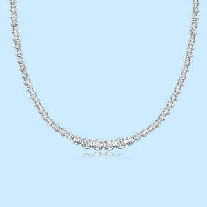 Chaîne unisexe de luxe en argent de qualité supérieure avec sertissage clos et pierres étincelantes, idéale pour les mariages et les occasions festives, disponible en promotion. - Product Image 3