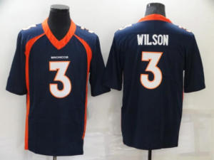 Russell Wilson Denver maglie 3 cucite VP maglia limitata USA calcio Sport di moda maglie all'ingrosso nero Navy - Product Image 3
