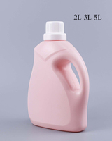 Bouteille vide de 2 litres en PEHD rose pour lessive avec bouchon à vis, finition mate, options 1,5L/3L, emballage de lotion, pompe IBottle