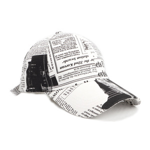 New <b>Hat</b> 2020 Newspaper Print Baseball Cap Unisex Casual Polyester Cotton Canvas <b>Duck</b> Bill <b>Hat</b> - Product Image 5