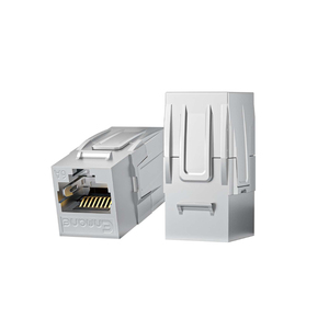 Profil mince <span class=keywords><strong>Cat</strong></span> 7 & <span class=keywords><strong>Cat</strong></span> <span class=keywords><strong>6</strong></span> Prises Keystone <span class=keywords><strong>RJ45</strong></span> Prises de module en alliage de zinc Coupleur adaptateur Ethernet avec clips métalliques - Product Image 1