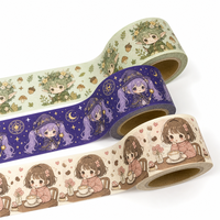 Ruban adhésif washi imprimé sur mesure, style Kawaii Japon Corée, ruban décoratif pour journal, agenda, scrapbooking, bricolage