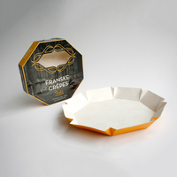 Emballage alimentaire en papier imprimé, carton à emporter jetable, pour crêpes, gaufres, fromage, gâteau, avec Logo, vente en gros