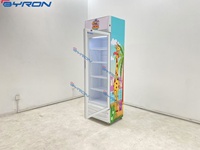 Congélateur vertical de 300L avec porte vitrée pour boissons, réfrigérateur à bière, vitrine réfrigérée pour hôtel, maison, magasin