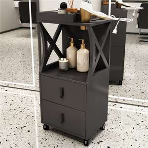 AY Barbershop Tool <b>Cabinet</b> Hair Salon <b>Cabinet</b> Mobile Car Wood <b>Storage</b> Tool <b>Cabinet</b> - Product Image 6