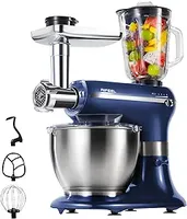 3-in-1 5l 6l 7l 8l Anpassbarer Standmixer Elektrischer Planetenrührer für die Küche mit Fleischzerkleinerer Kuchenrührgerät zum Backen