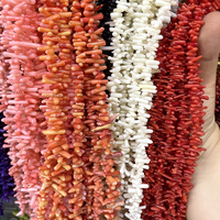 Fil de Perles de Corail Bâtonnet Blanc Rose Orange Rouge au Choix, pour Bracelets, Colliers, Matériel de Fabrication de Bijoux