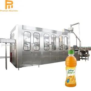 Water Juice Tea Milk Drinks Bottle 3-in-1 Filling Machine Full Auto Juice Filling Line Fruit Juice Processing Plant