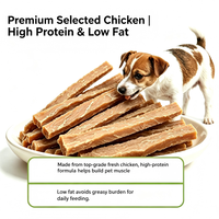 Friandises pour chiens en bâtonnets de poulet séché, poitrine de poulet naturelle, fournisseur OEM, bâtonnets de poulet premium pour chiens