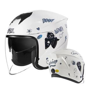 Cascos de motocicleta para hombre y mujer, todas las estaciones, certificado DC, ABS, Scooter, casco de seguridad, gama alta, 3/4, medio casco, doble XL, liberación rápida - Product Image 1